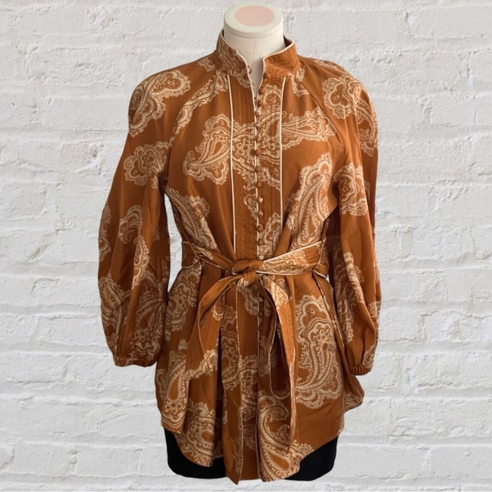 Zimmermann Wavelength Waist Tie Blouse